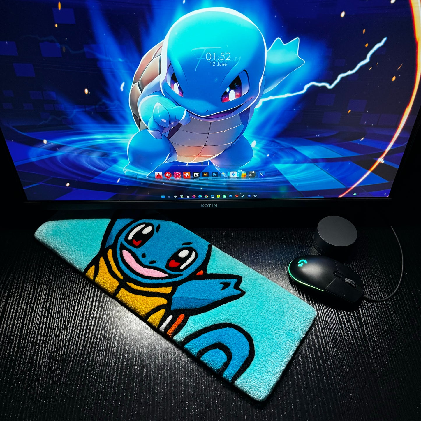 Squirtle Keyboard Rug