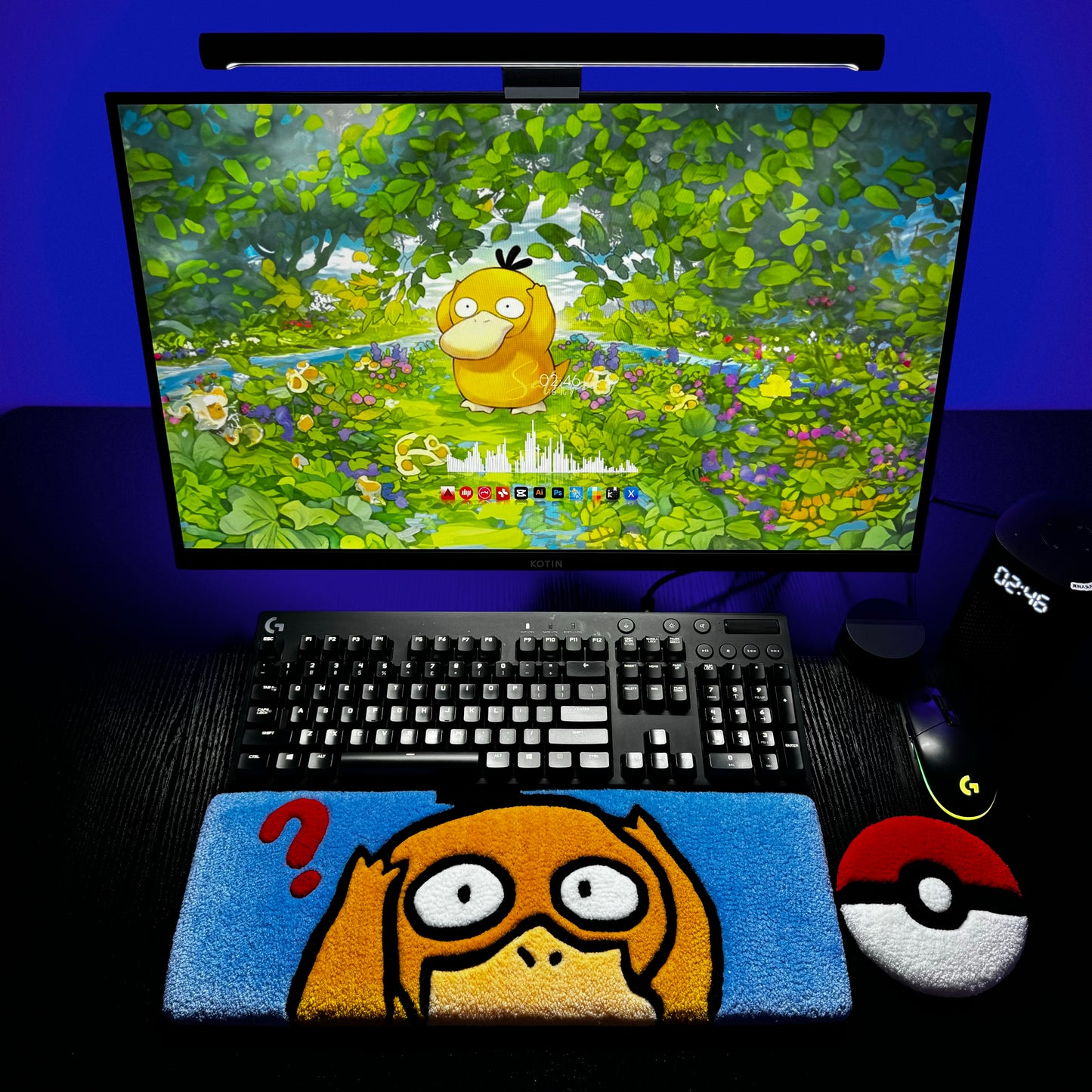 Psyduck Keyboard Rug