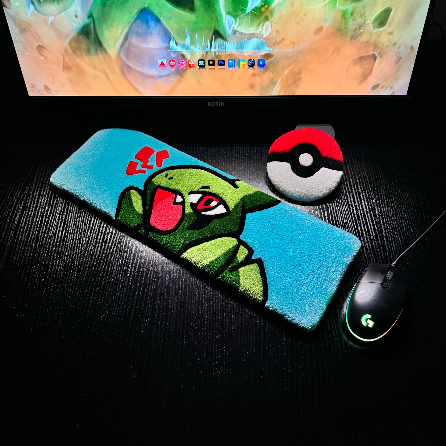 Larvitar Keyboard Rug