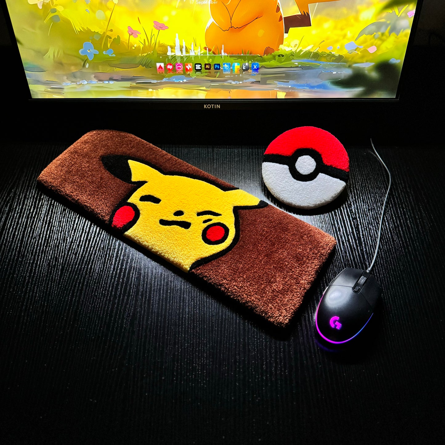 Pikachu Keyboard Rug